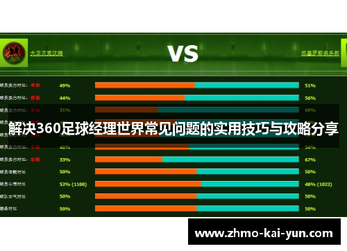 解决360足球经理世界常见问题的实用技巧与攻略分享 解决360足球经理世界常见问题的实用技巧与攻略分享